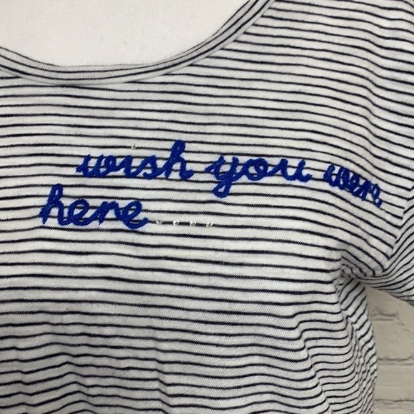 Express Striped "Wish You Were Here" Tee - Picture 2 of 12